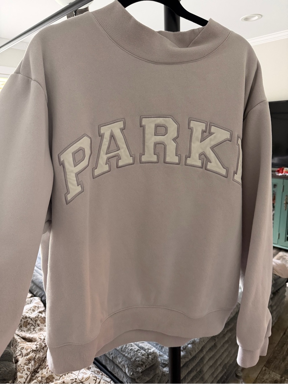 PARKE VALENTINES LAVENDAR MOCKNECK FLEECE